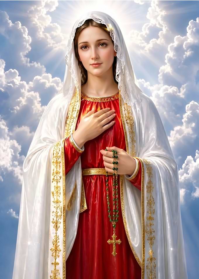 Virgin Mary with Rosary