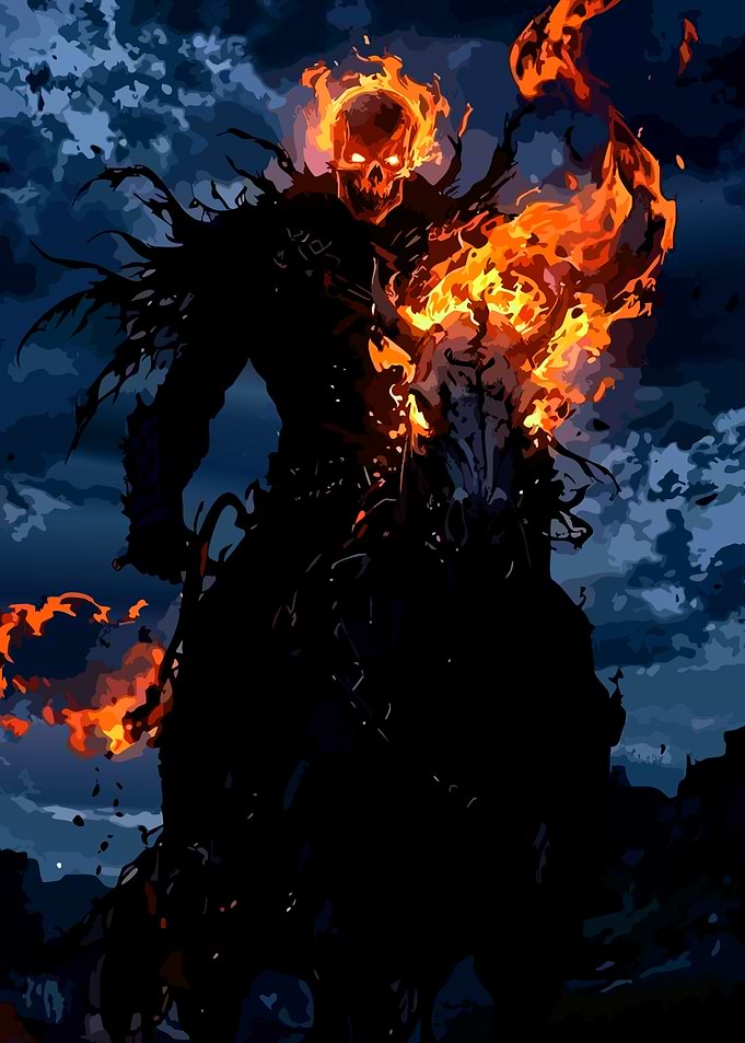 Demon on a Fiery Horse