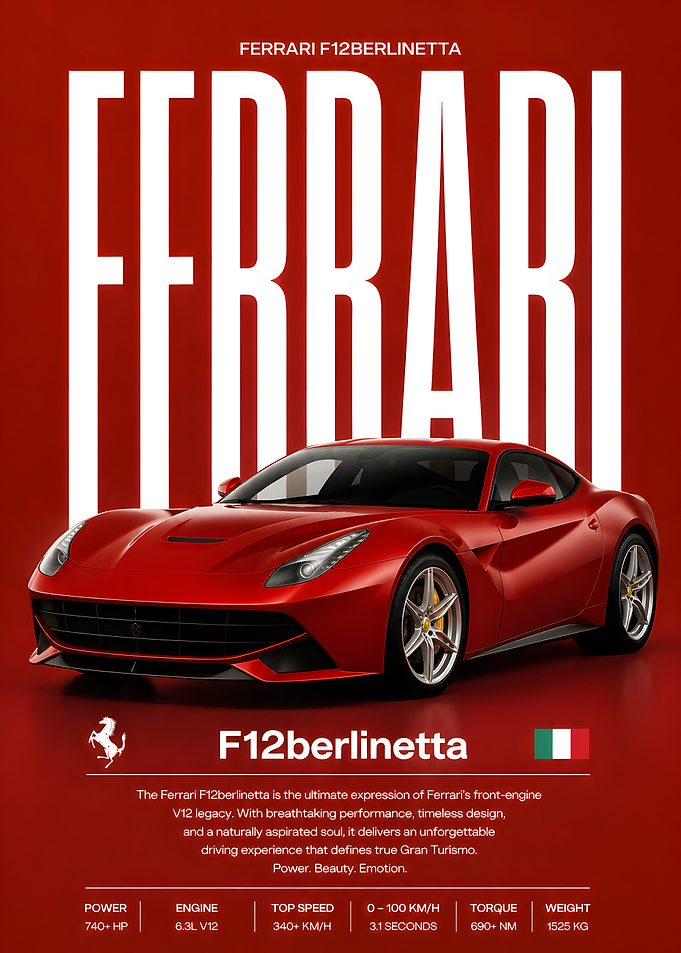 Ferrari F12berlinetta Poster