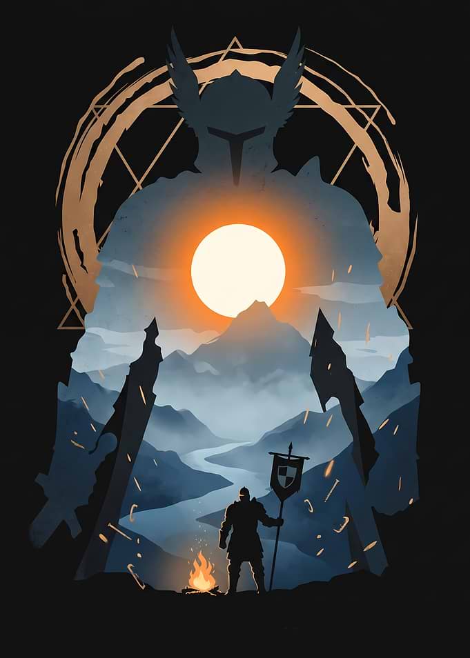 Fantasy Warrior Landscape