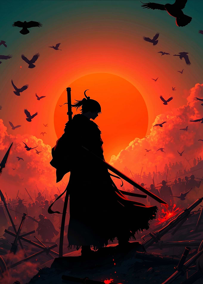 Samurai Warrior at Sunset