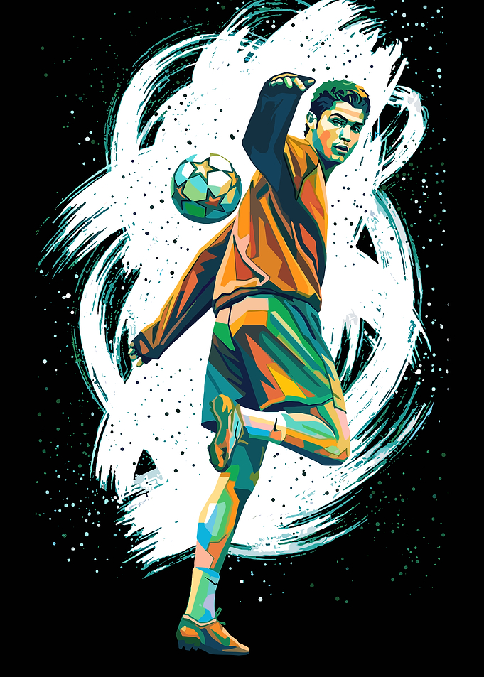 Cristiano Ronaldo Soccer Player Pop Art
