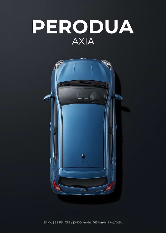 Perodua Axia Top View