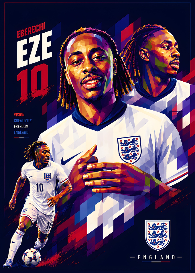 Eberechi Eze England Football Art