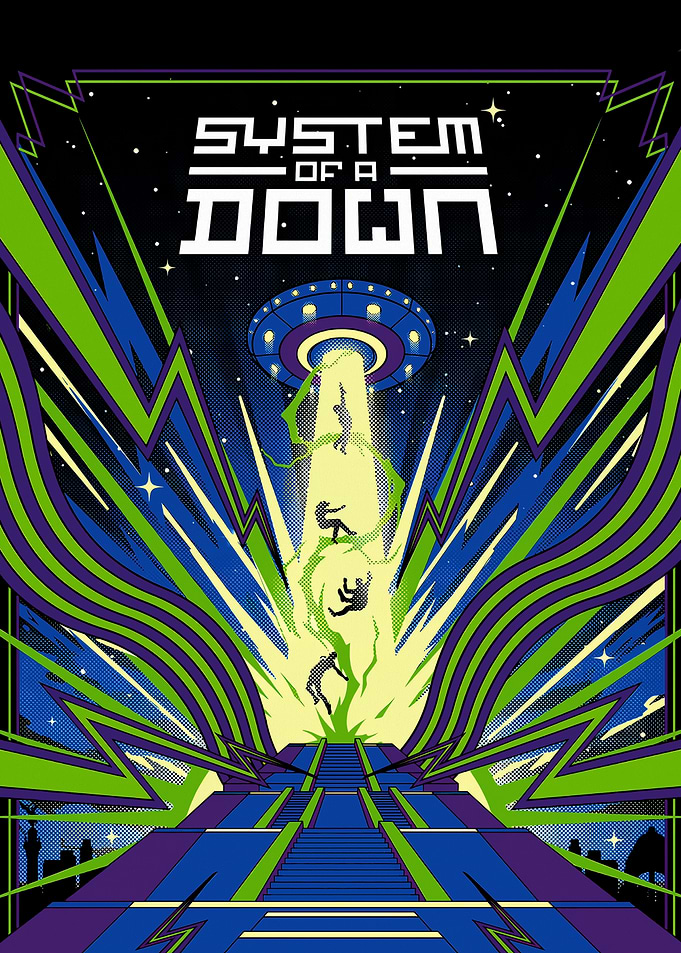 System of a Down UFO Abduction Poster