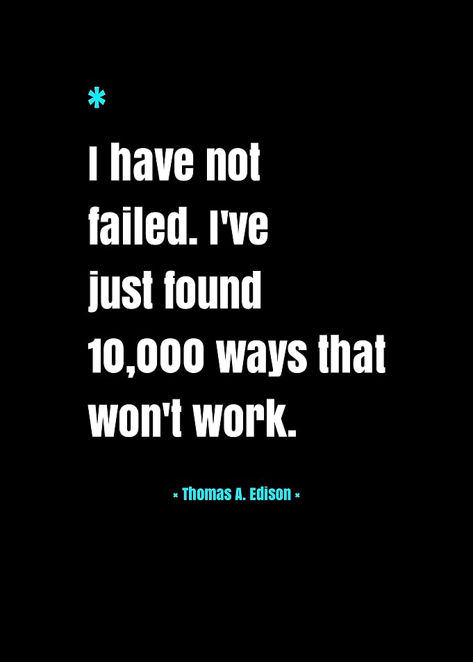 Thomas Edison Quote on Failure