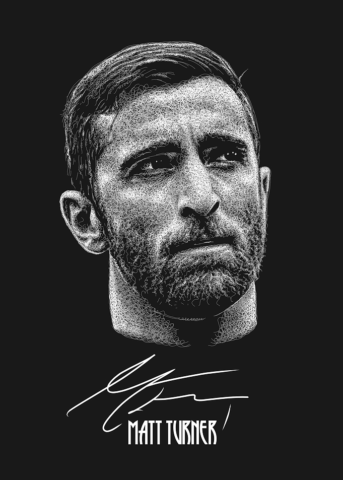 Matt Turner Scribble art with Signature
