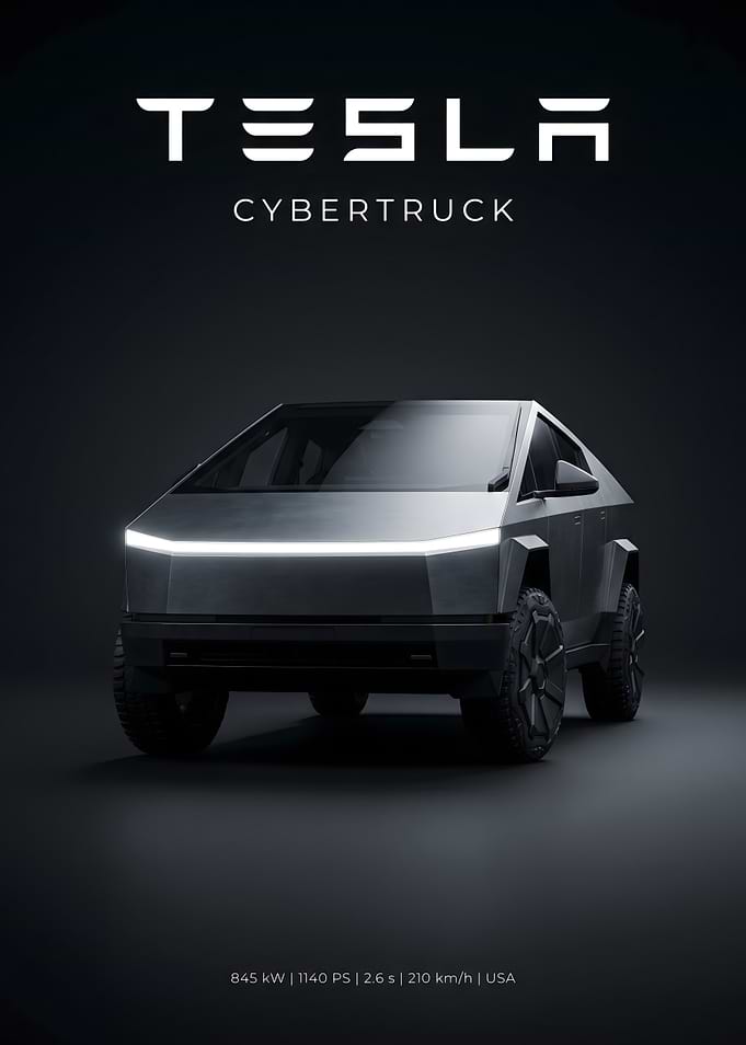 Tesla Cybertruck Futuristic Design