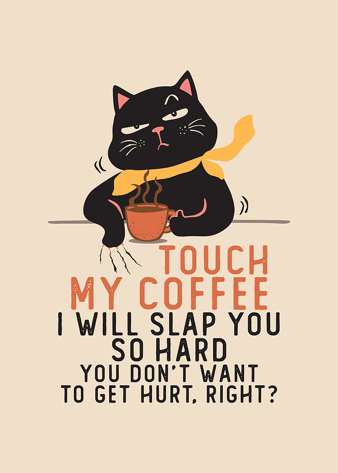 Grumpy Cat with Coffee