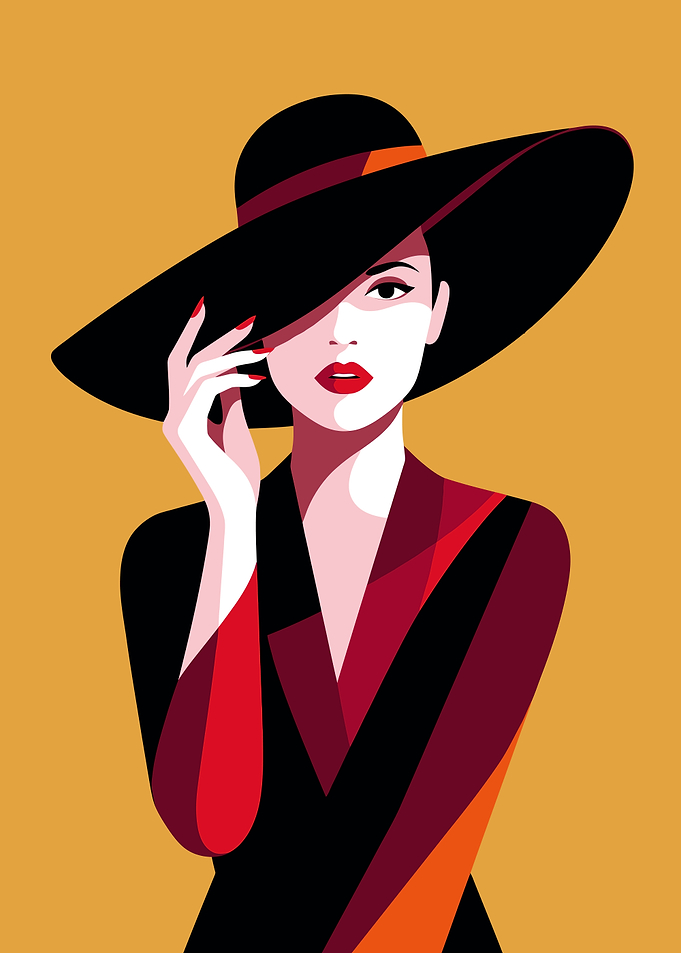 Woman in Wide-Brimmed Hat