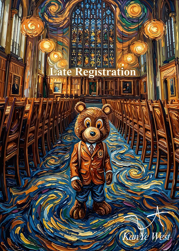 Kanye West Bear 'Late Registration' Painting