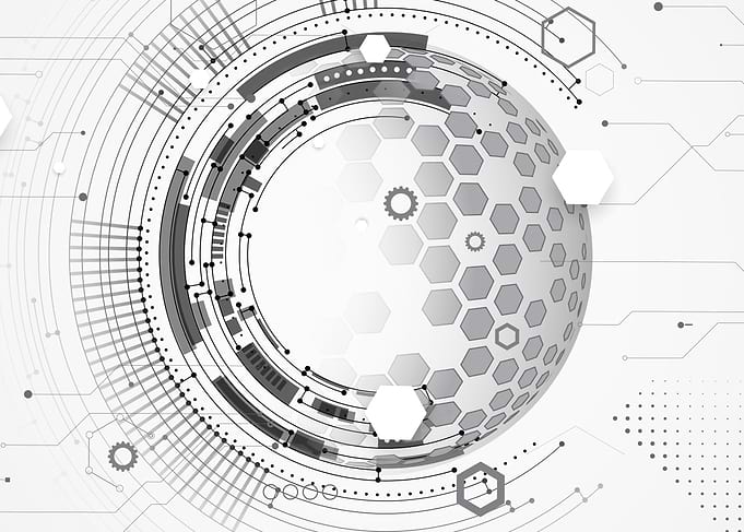 Abstract Futuristic Technology Globe