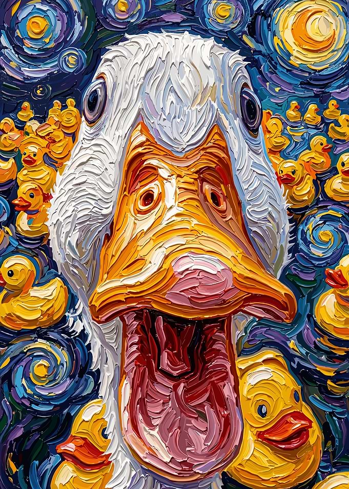 Surreal Duck and Rubber Ducks