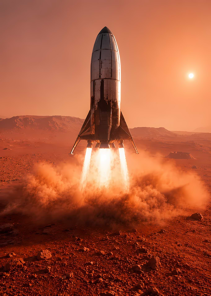 Rocket Launch on Mars