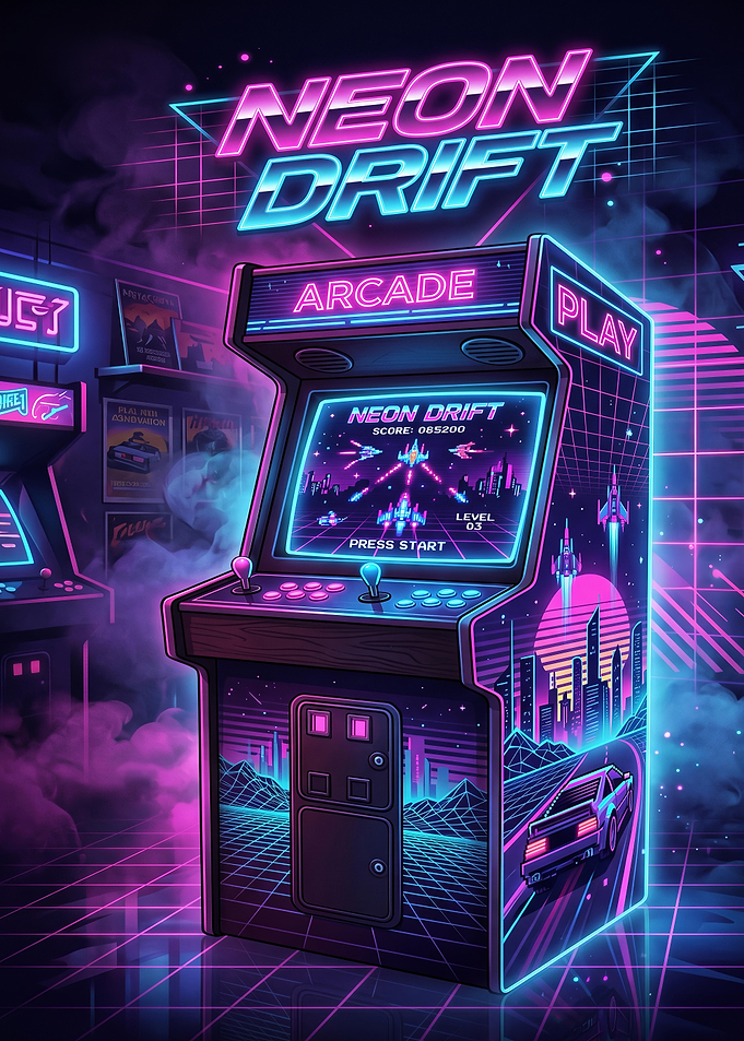 Neon Drift Arcade Game