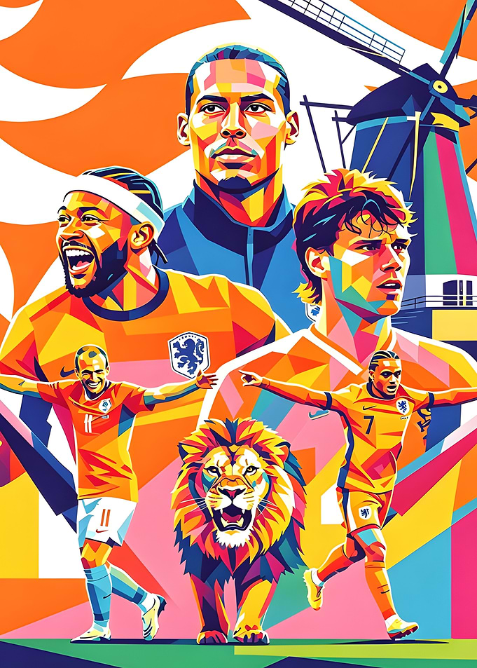 Netherlands Football Team Pop Art