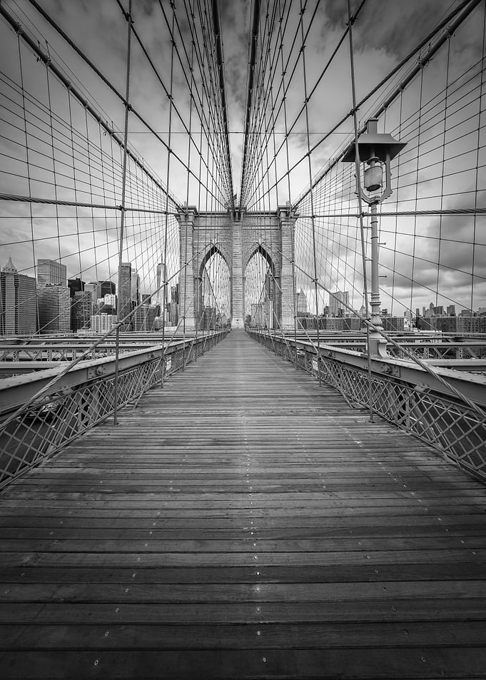Brooklyn Bridge Symmetrical Structure