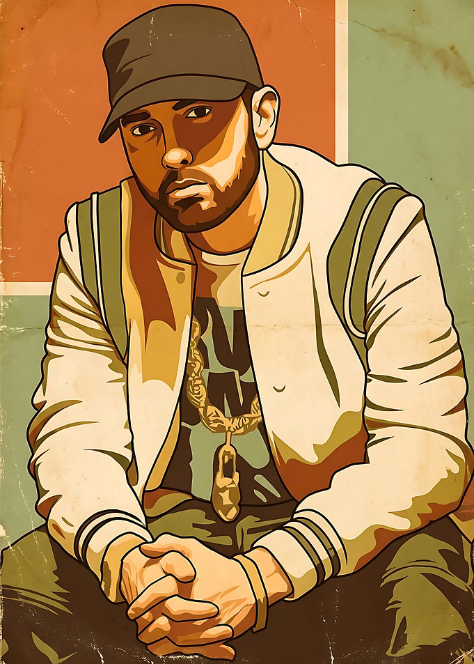 Eminem Retro Portrait