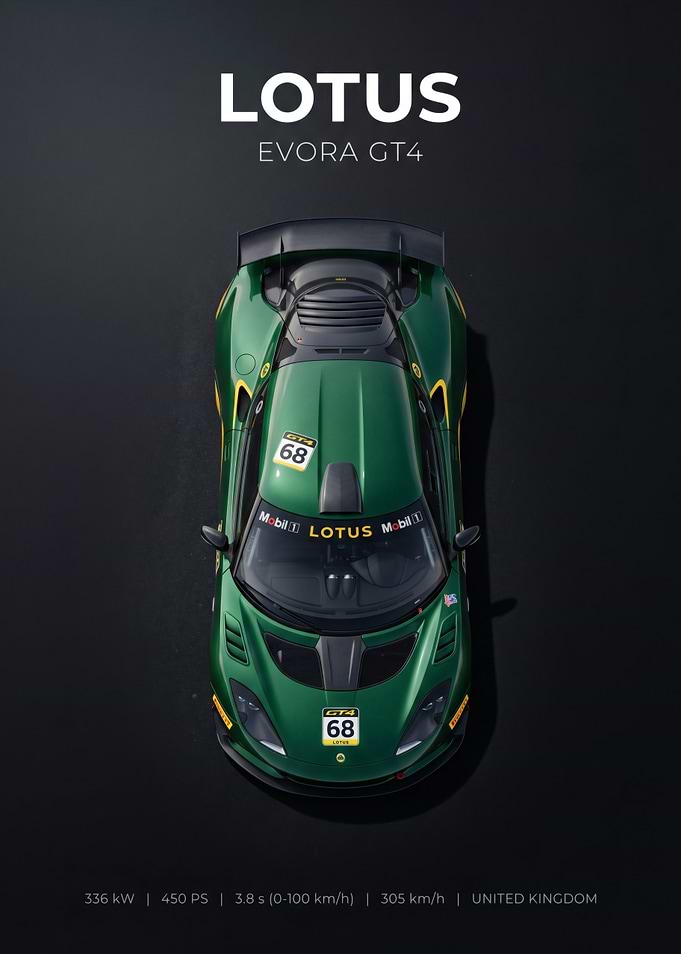 Lotus Evora GT4 Top View