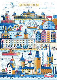 Stockholm City Poster