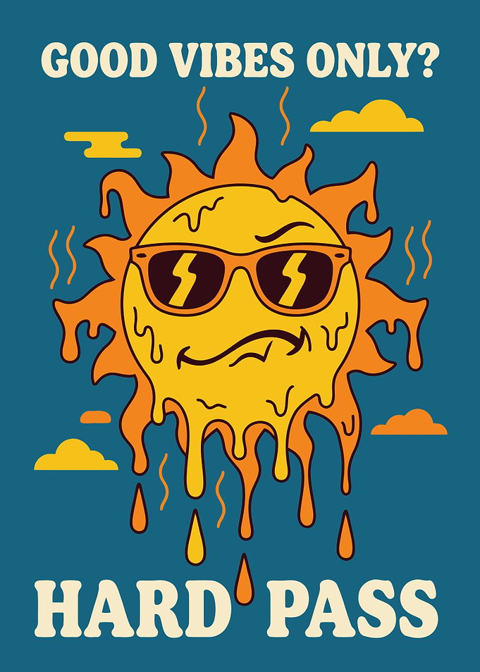 Melting Sun with Sunglasses