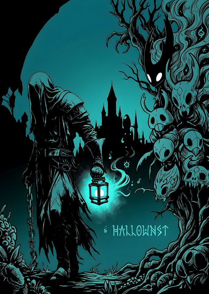 Dark Fantasy Halloween Scene