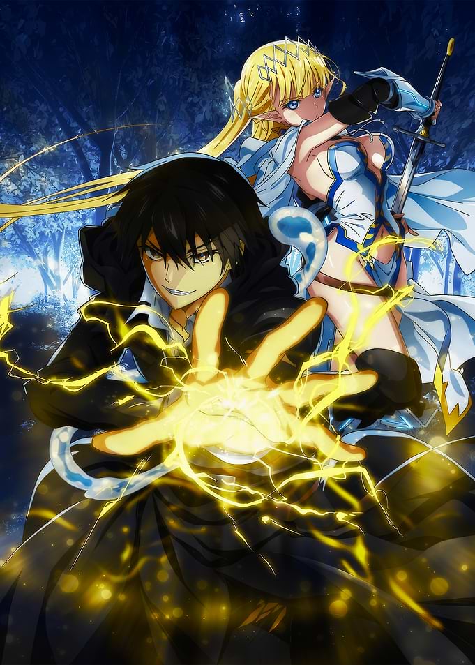 Anime characters in a forest