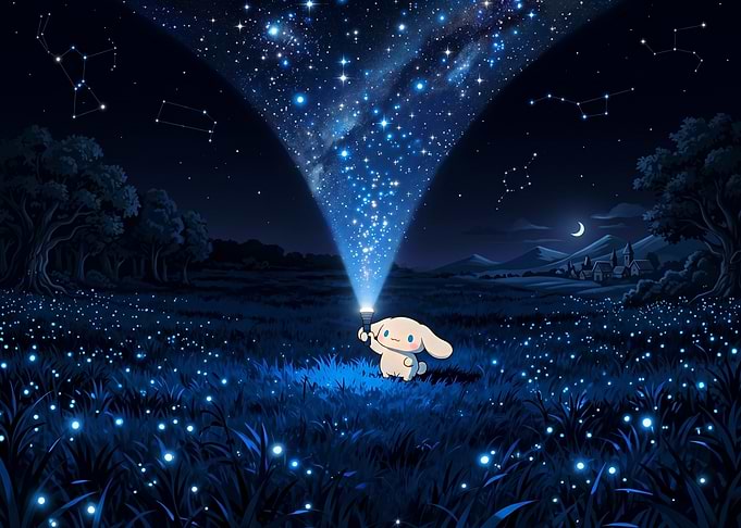 Cinnamoroll with Starry Night