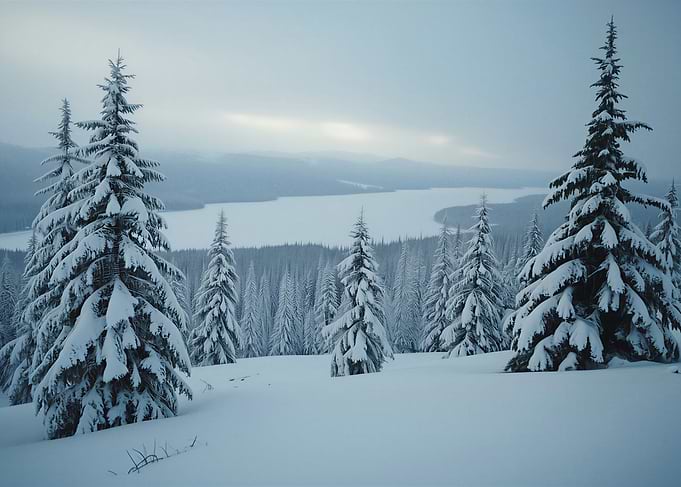 Snowy Pines