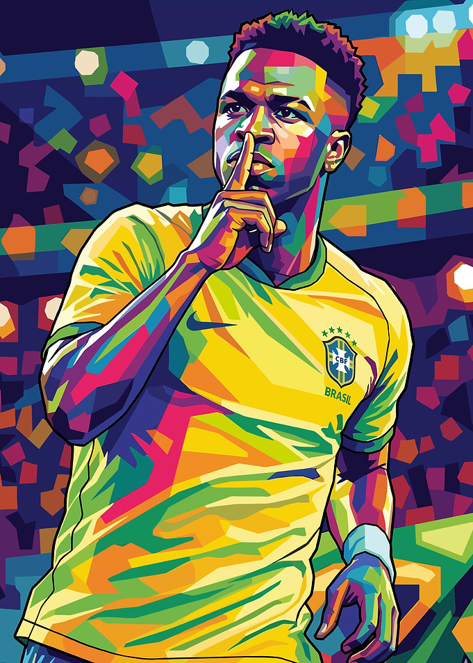 Vinicius Jr. Pop Art Portrait