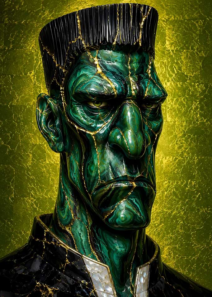 Frankenstein's Monster Kintsugi Sculpture
