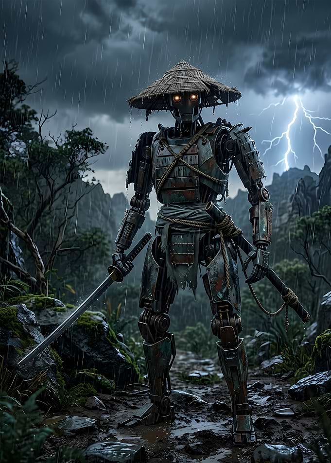 Robot Samurai in a Storm