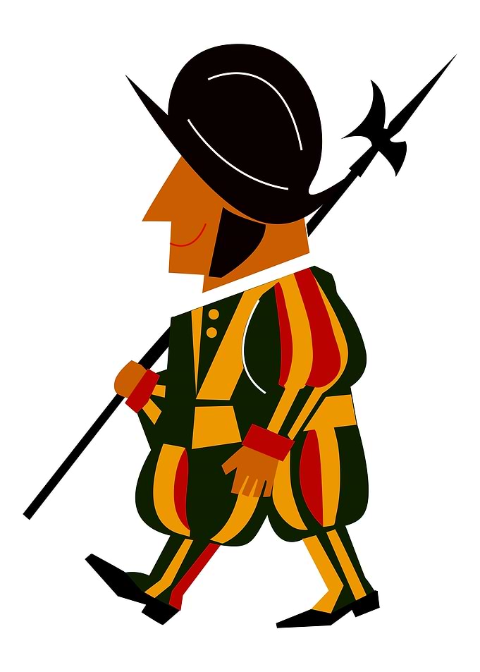 Swiss Guard with Halberd