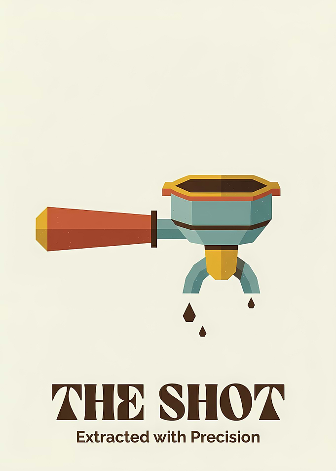 Espresso Portafilter Vintage Coffee Shop Poster
