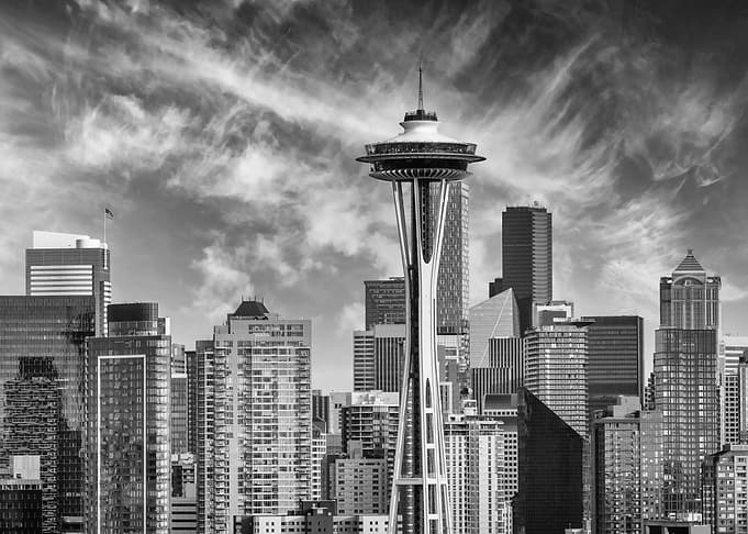 Urban Monochrome Seattle View