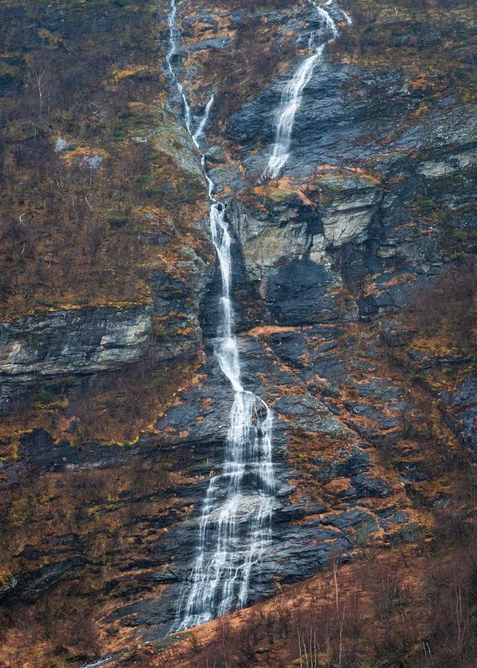 Cascading Waterfall on Rocky Mountain