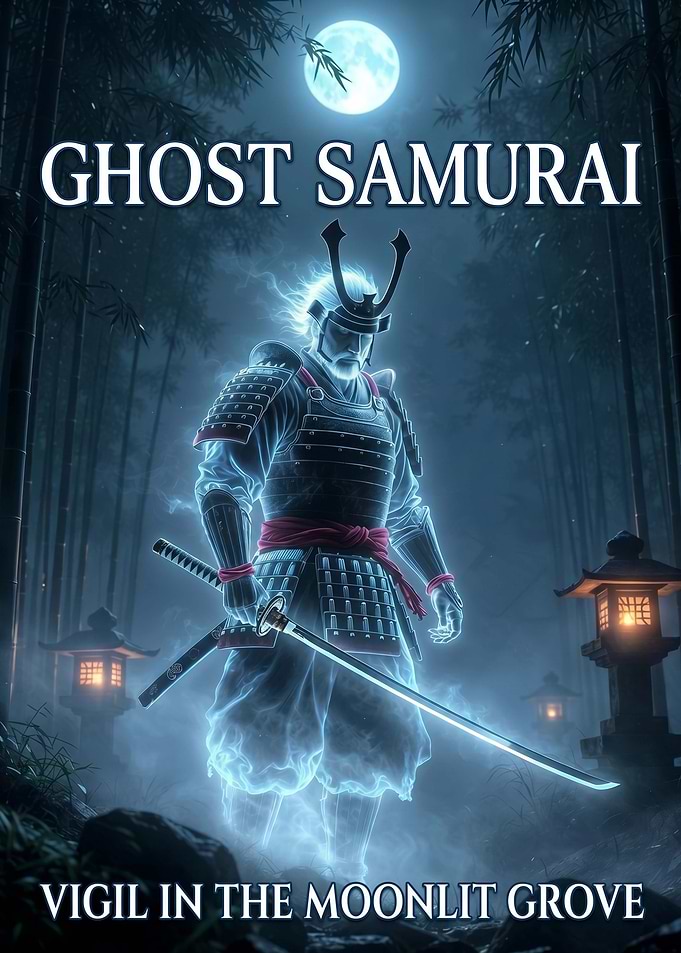 Ghost Samurai in Moonlit Grove