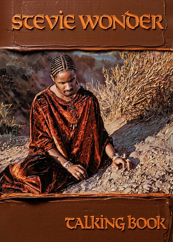 Talking Book Album Cover Art Painting
