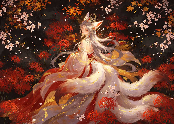 Kitsune with Multiple Tails