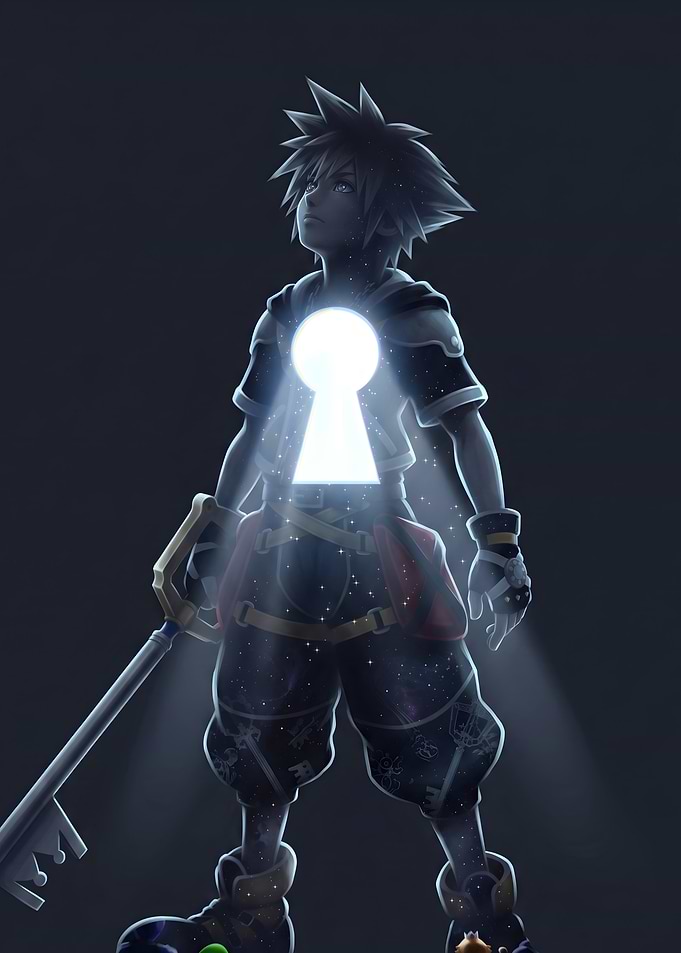 Kingdom Hearts Sora with Keyhole in Chest