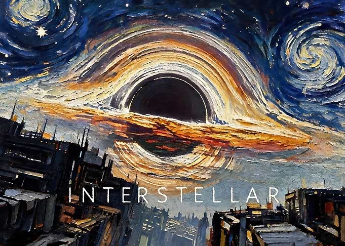 Interstellar Black Hole Painting