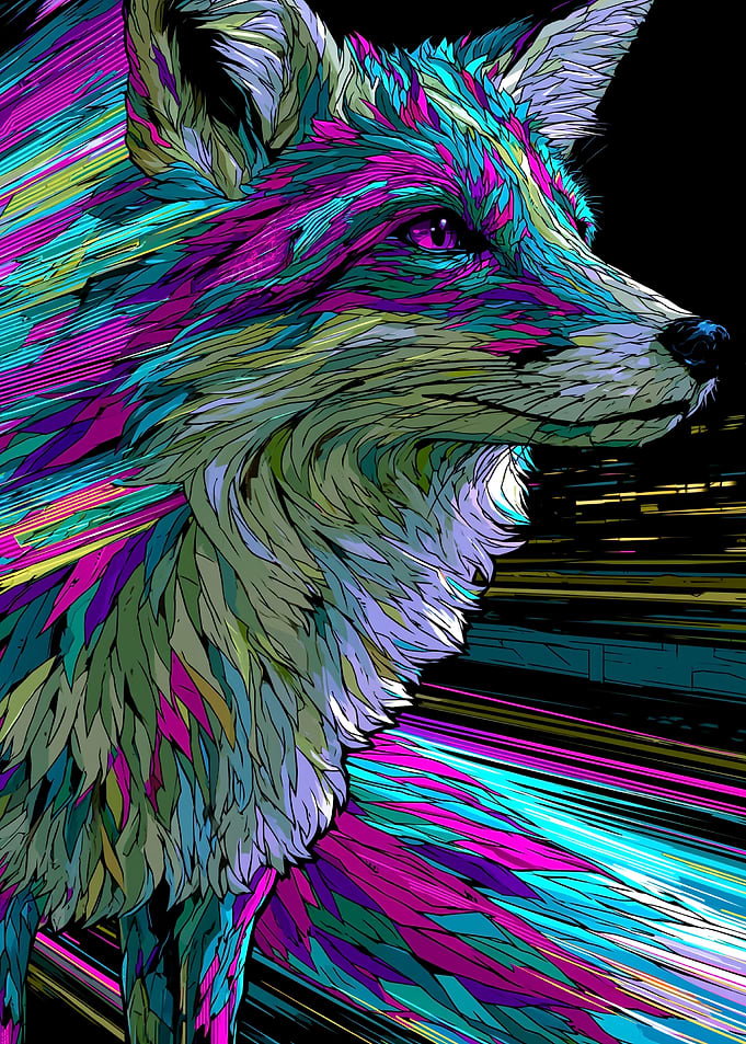 Vibrant Fox Portrait