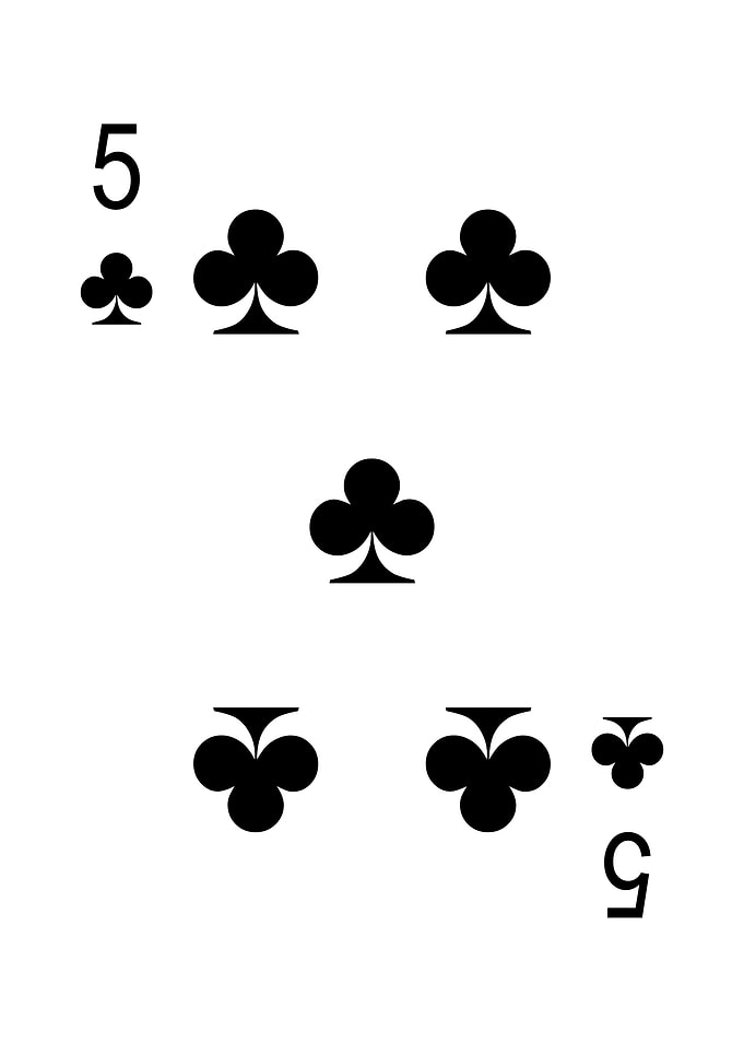 5 of Clubs Playing Card