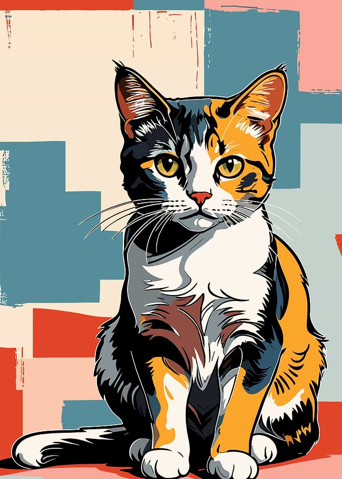 Calico Cat Pop Art