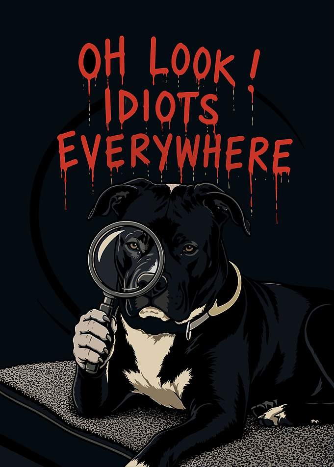 Dog with Magnifying Glass