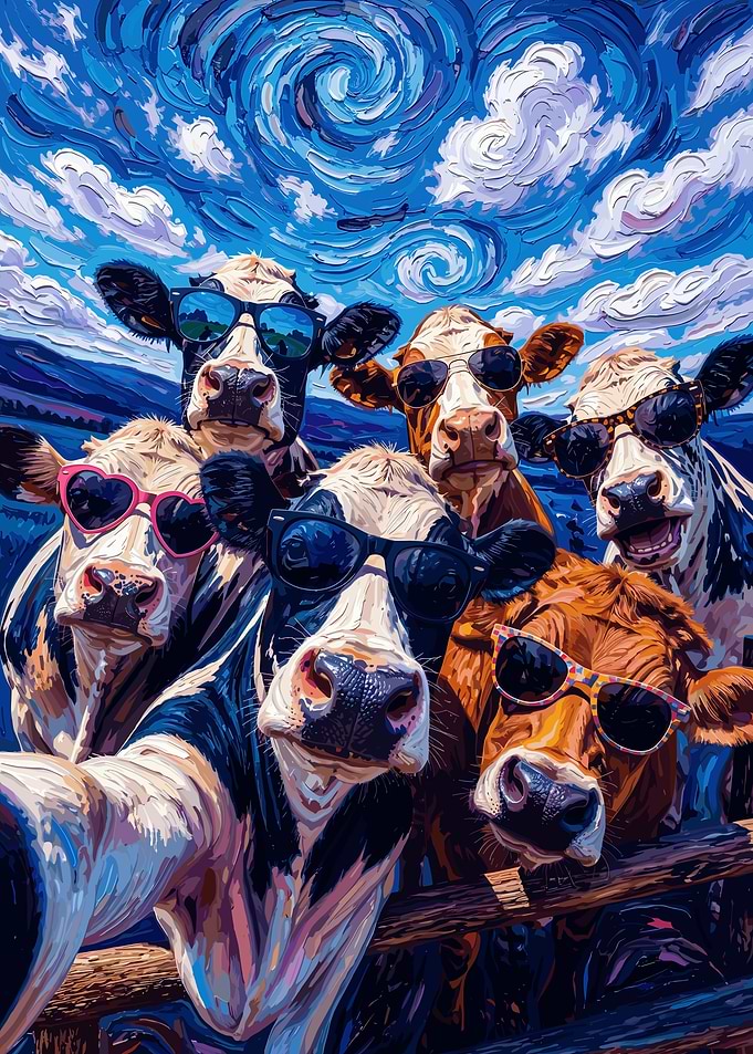 Cows Taking a Selfie