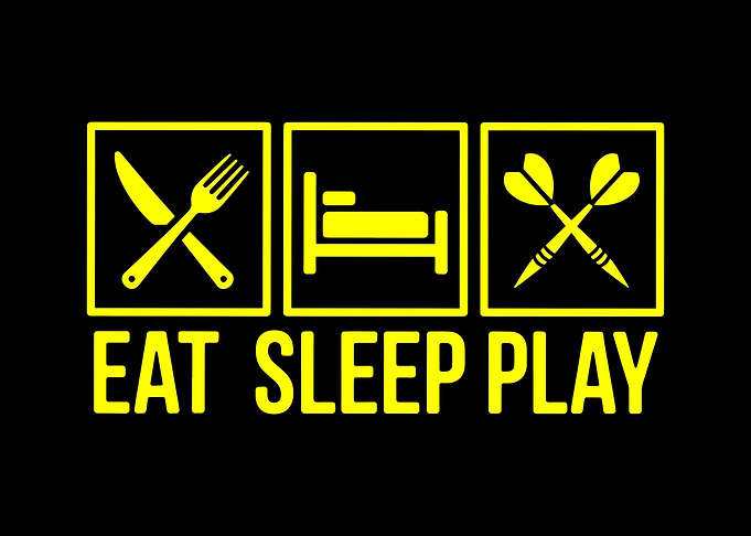 Eat Sleep Play Darts Iconography