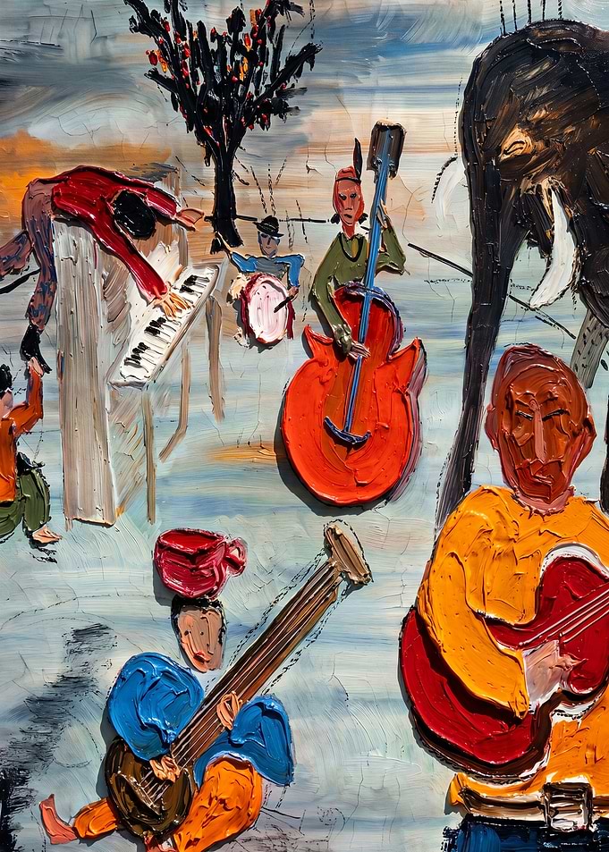 The Band Music From Big Pink Album Cover Art Painting