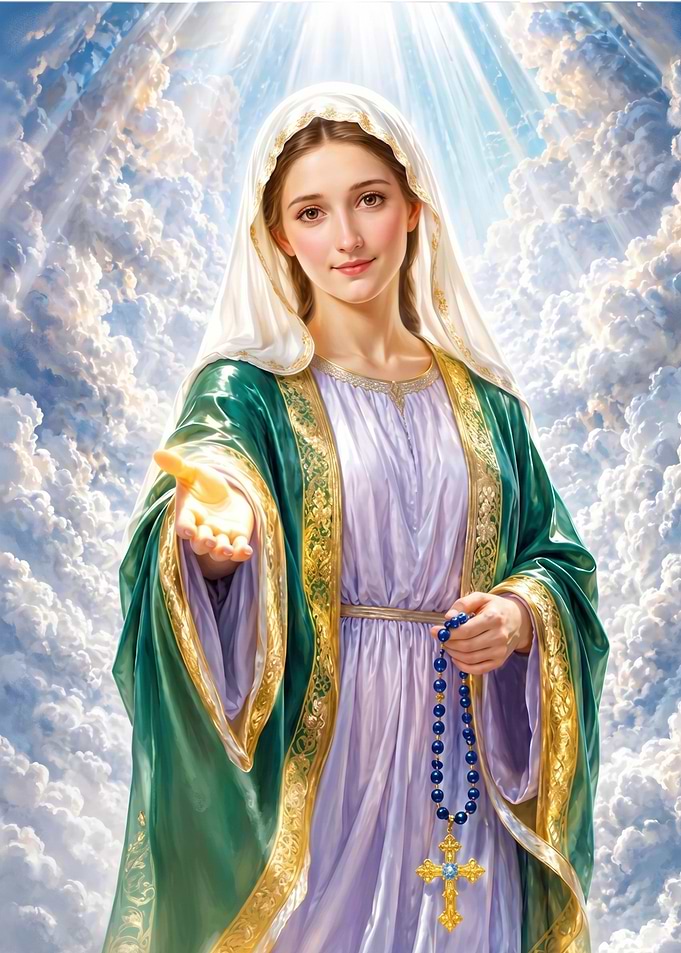 Virgin Mary with Rosary