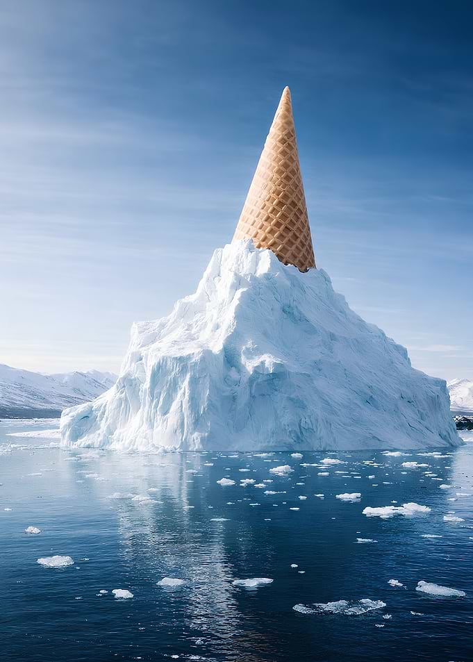 Iceberg with Ice Cream Cone